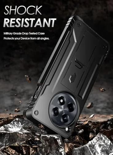 Poetic Revolution Case for OnePlus 12R 5G Black | Robust Shockproof Full Body Protective Case with Stand & Built-in Screen Protector thumbnail 6