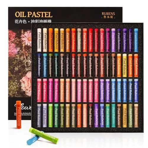 Paul Rubens Oil Pastels for Artists, 72 Floral Colors Soft Oil Pastel Set | Vibrant and Creamy Art Supplies thumbnail 1