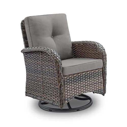 Artfurniz 2 in 1 Porch Glider Swivel Chair - Wicker Patio Furniture Outdoor Seating 300 Lb thumbnail 5