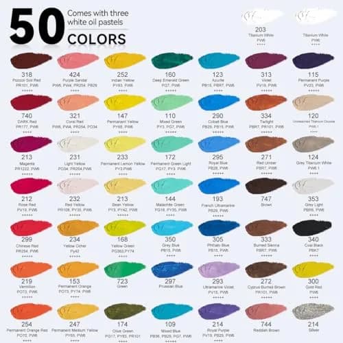 Paul Rubens Soft Oil Pastels 51 Count (70 mm x 12 mm) | Vibrant Colors for Artists & Students thumbnail 7