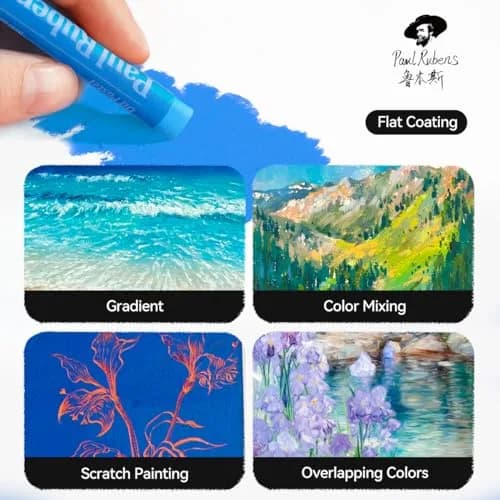 Paul Rubens Oil Pastels for Artists, 72 Landscape Colors | Vibrant & Creamy, Soft Oil Pastels for Sketching & Painting thumbnail 6