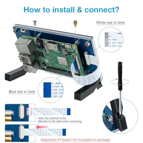 Hosyond 5-inch IPS MIPI DSI Touchscreen Display 800x480 | Compatible with Raspberry Pi 5/4/3 thumbnail 4