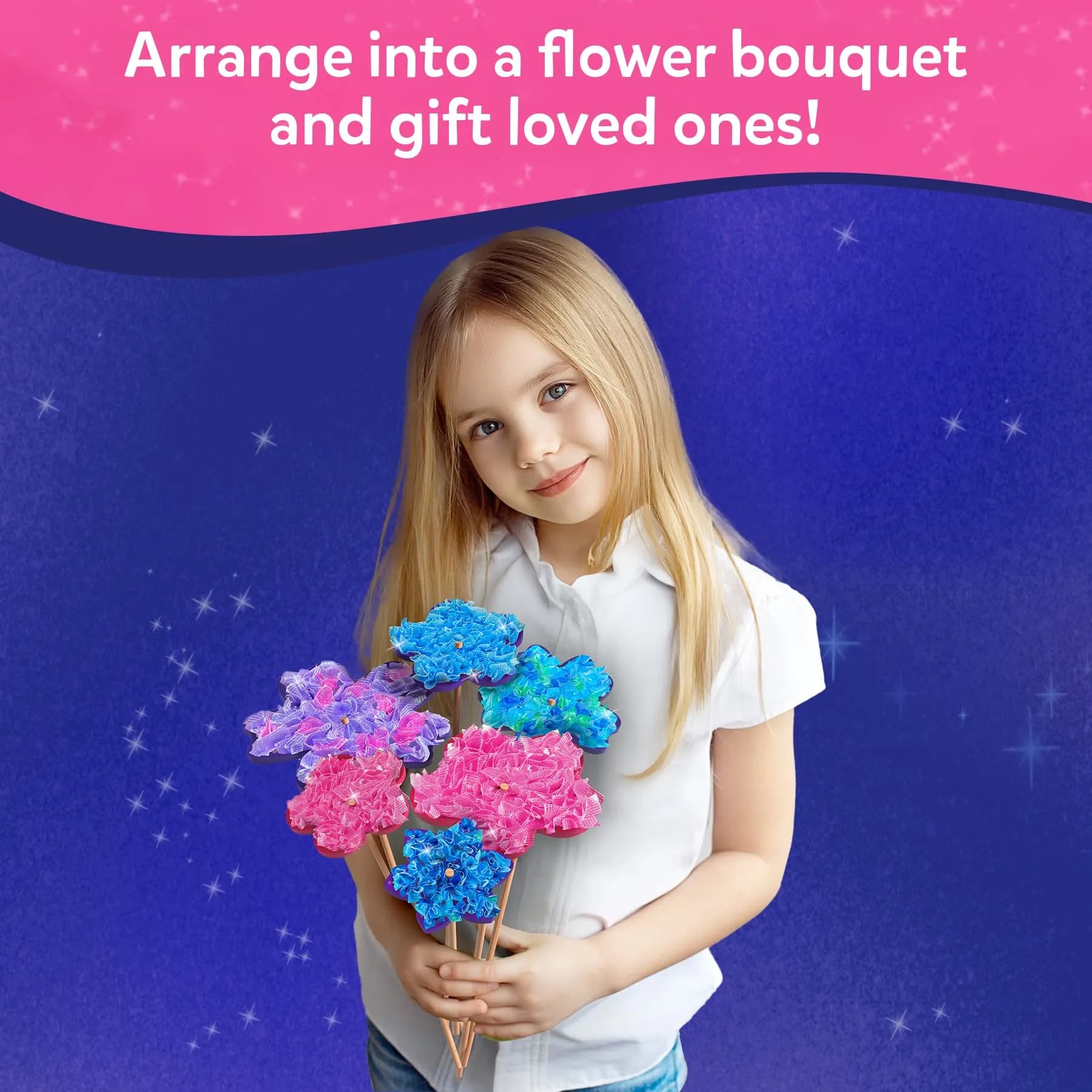 Skillmatics Poke-in Art Flower Bouquet Wood Craft Kit | Mess-Free DIY Decor for Kids Ages 4-9 - view 6