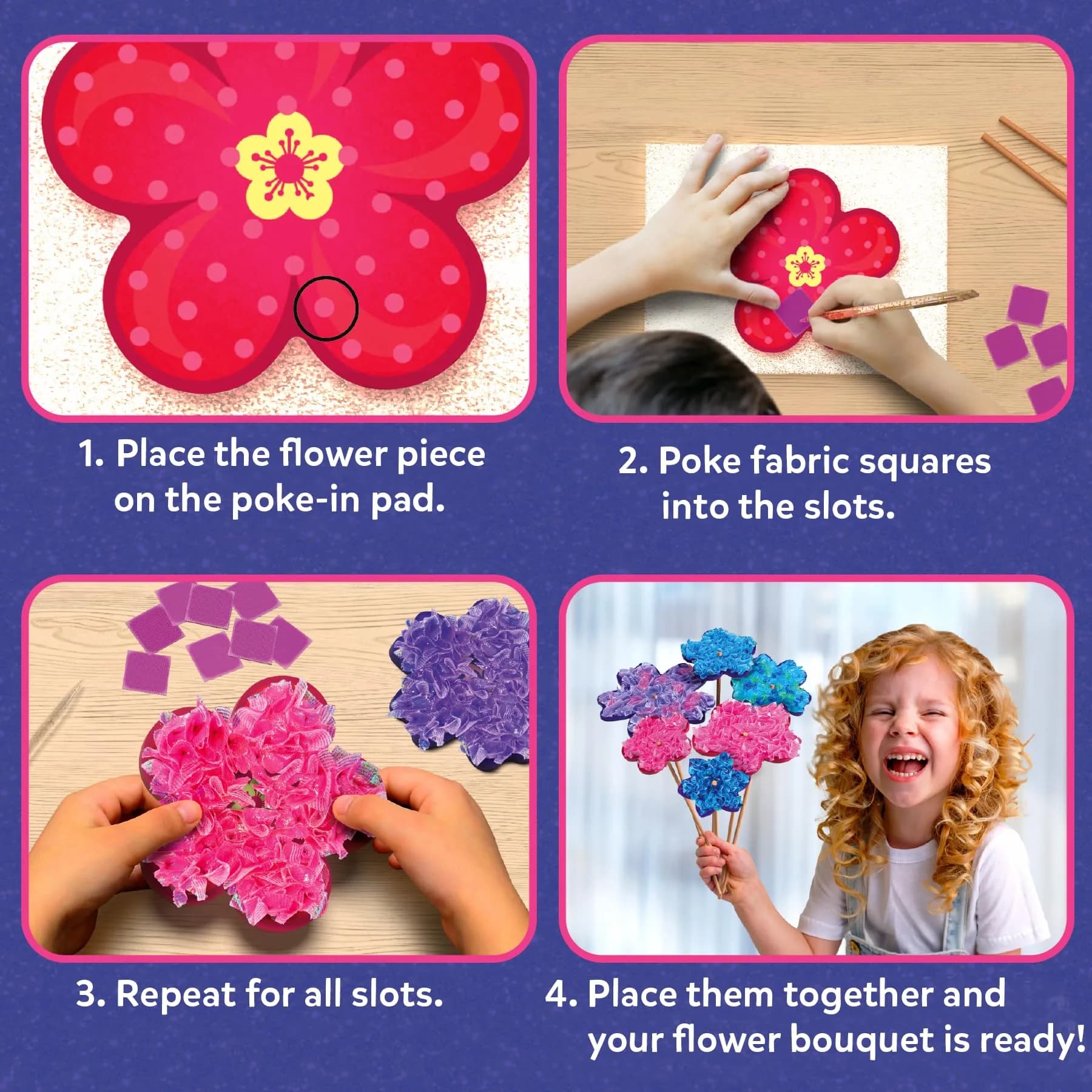 Skillmatics Poke-in Art Flower Bouquet Craft Kit | Mess-Free Fun for Kids Ages 4-9 - view 4