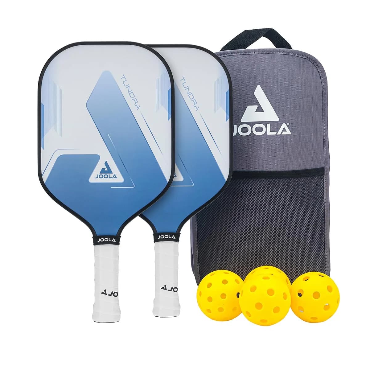 JOOLA Ben Johns Blue Lightning Pickleball Set with 2 Paddles, 4 Balls, and Bag | USAPA Approved Fiberglass & Honeycomb Core — Tundra Set
