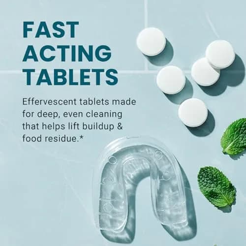 M3 Naturals Overnight Whitening Retainer Cleaner Tablets 120 Count | Cleans and Whitens Dental Appliances thumbnail 6
