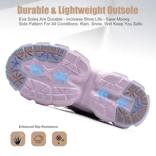 Hogent Steel Toe Shoes for Men & Women, Purple Work Shoes, 2.27 kg (5 lb) | Safety Toe Protection thumbnail 5