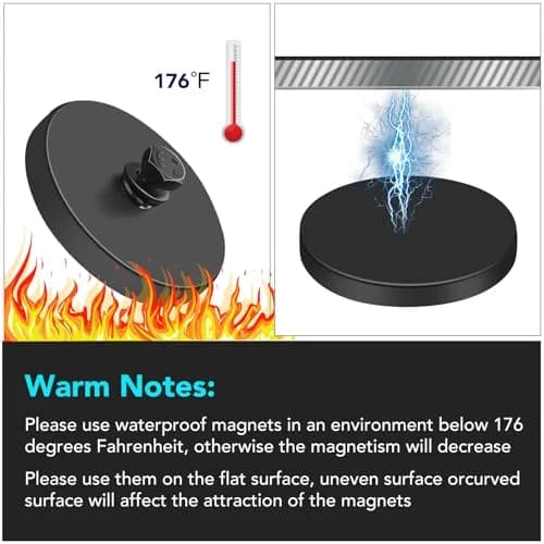DIYMAG Rubber Coated Magnets 4 Pack | Strong Neodymium Base with M5 Studs for Light & Tool Mounting thumbnail 5