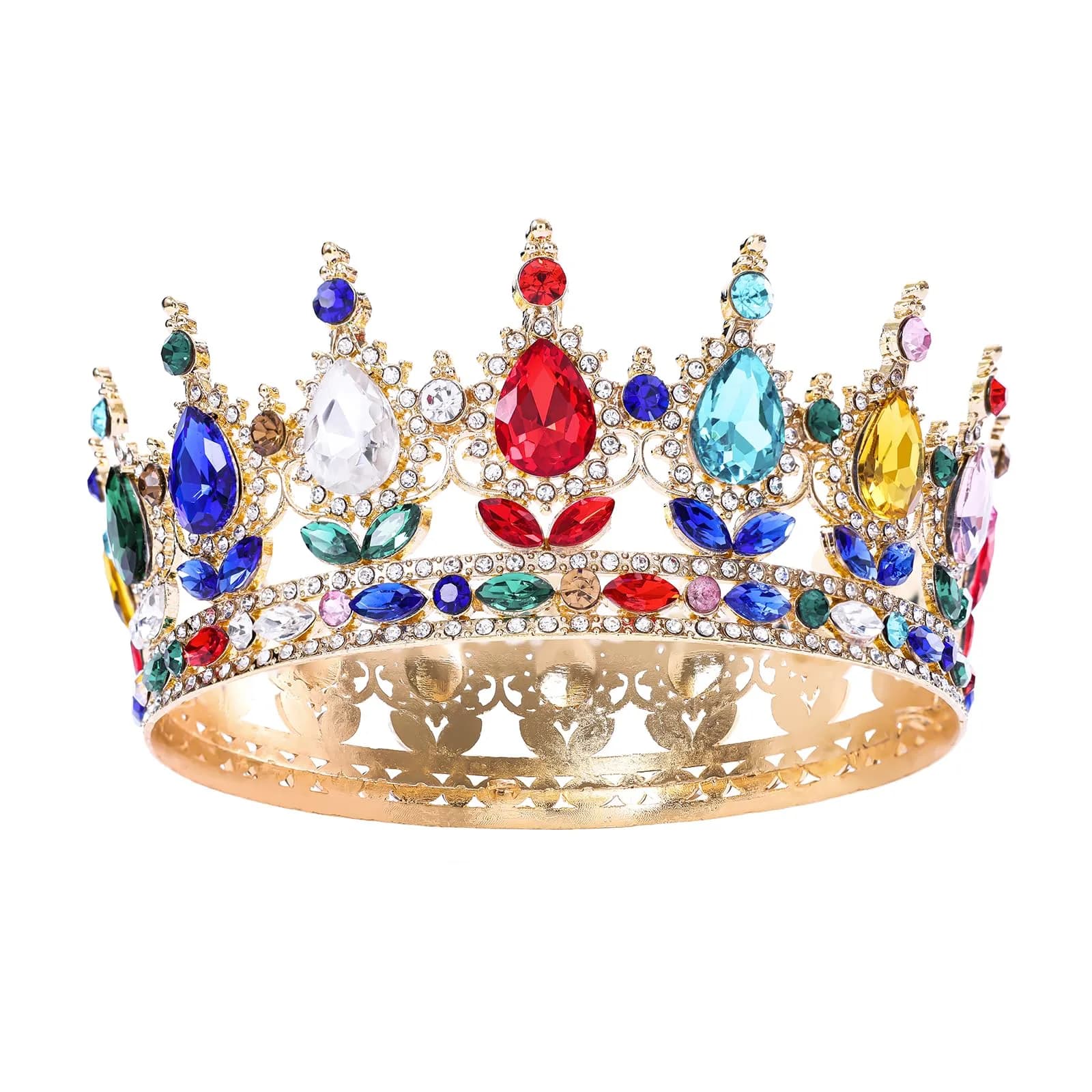 Feltent Queen Crown Princess Tiara for Women Birthday Cake Party Pageant | Classic Alloy Rhinestone Headband