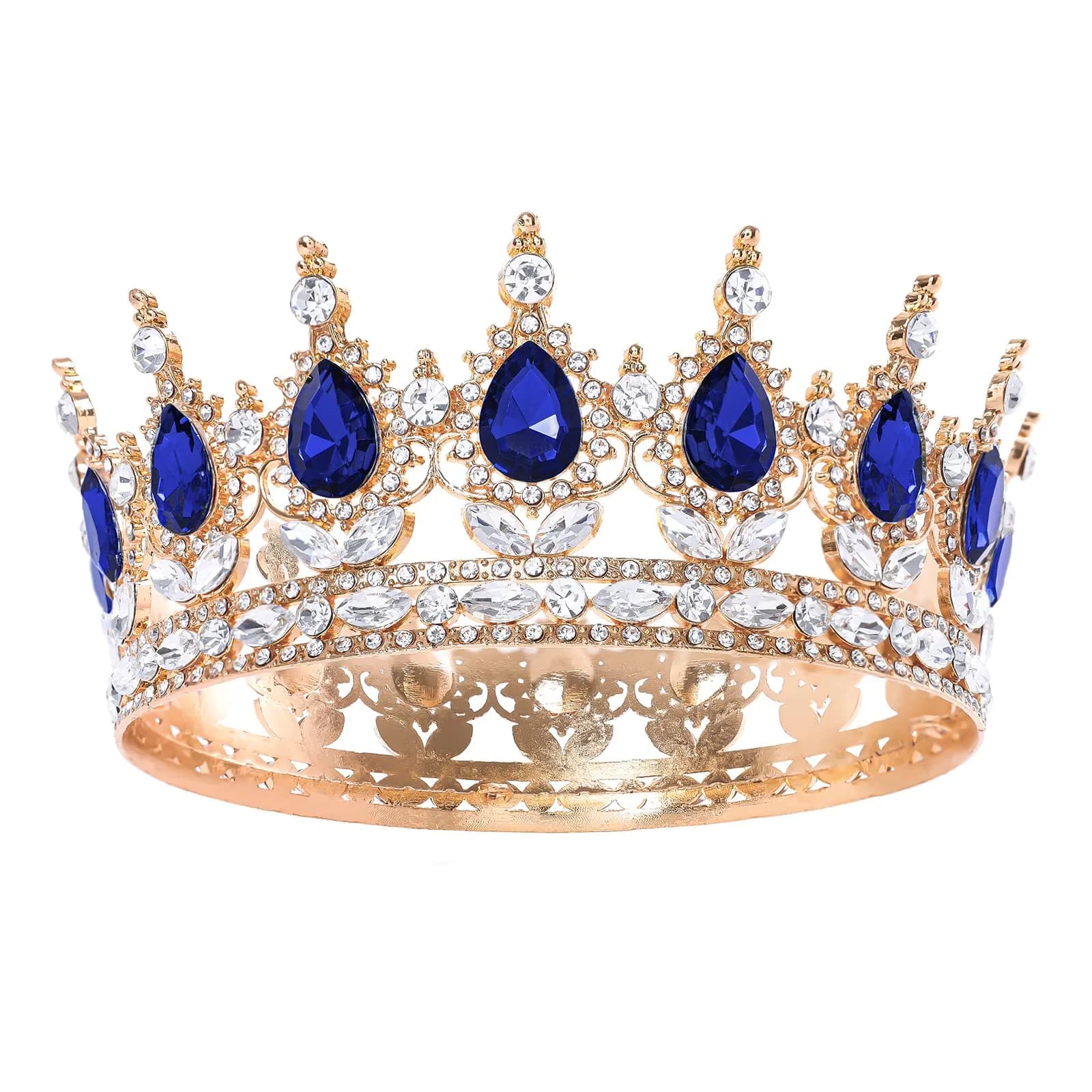 Feltent Queen Crown Princess Tiara for Women Birthday Cake Party | Elegant Crystal Headband (70-120 chars)