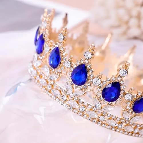 Feltent Queen Crown Princess Tiara for Women Birthday Cake Party | Elegant Crystal Headband (70-120 chars) thumbnail 4