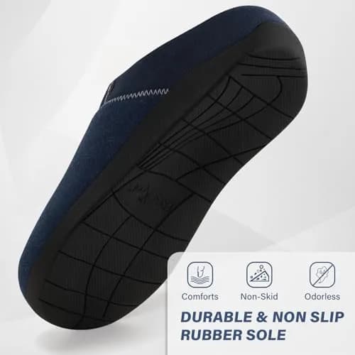 ERGOfoot Orthopedic Slippers for Women Men with Arch Support | Blue Clog House Shoes thumbnail 5