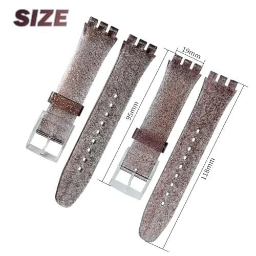 GREENOLIVE Silicone Rubber Watch Strap/Watch Band Replacement for Swatch (20mm) | Waterproof, Skin-Friendly, Easy Install thumbnail 2