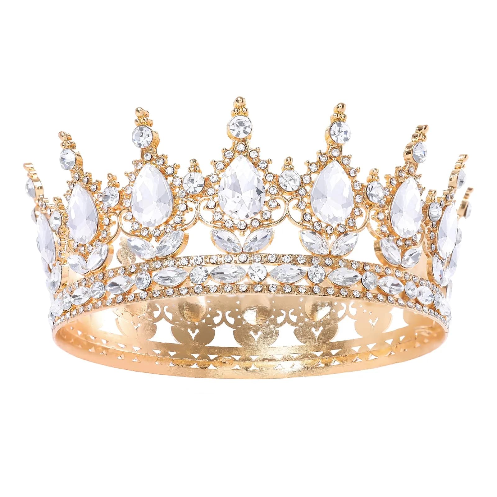 Feltent Queen Crown Princess Tiara for Women Birthday Cake Party | Elegant Rhinestone Headband