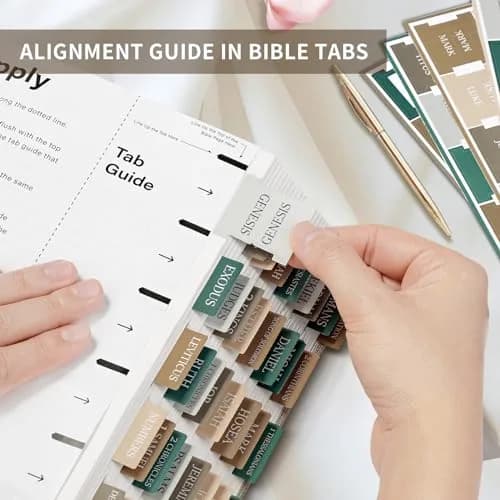 Taja Bible Tabs, Large Print Index Tabs for Old & New Testament, 75 Tabs | Boho-Inspired Design thumbnail 5