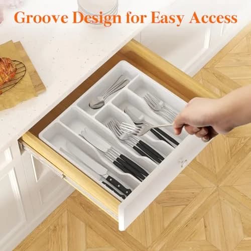 Lifewit Silverware Organizer with Lid, 12.6" x 11.8" | Dust-Free Cutlery Storage (70-120c) thumbnail 8