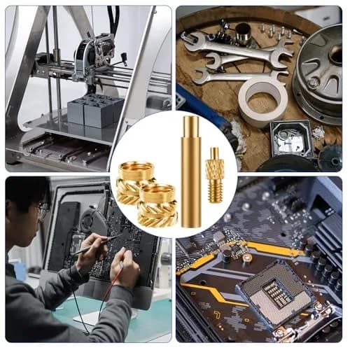 PEUTIER 120pcs M3 Brass Nuts for 3D Printing | Heat Set Insert Nuts with Solder Adapter thumbnail 7