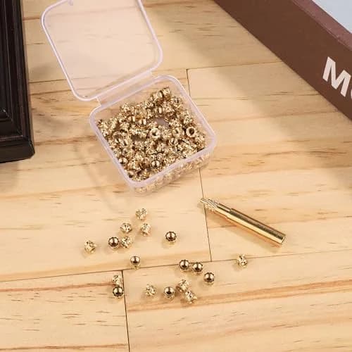 PEUTIER 120pcs M3 Brass Nuts for 3D Printing | Heat Set Insert Nuts with Solder Adapter thumbnail 3