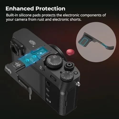 SmallRig Thumb Grip with Hot Shoe Cover for FUJIFILM X100VI / X100V (Black) 6.6cm (2.6in) | Enhances Grip & Protects Camera thumbnail 5