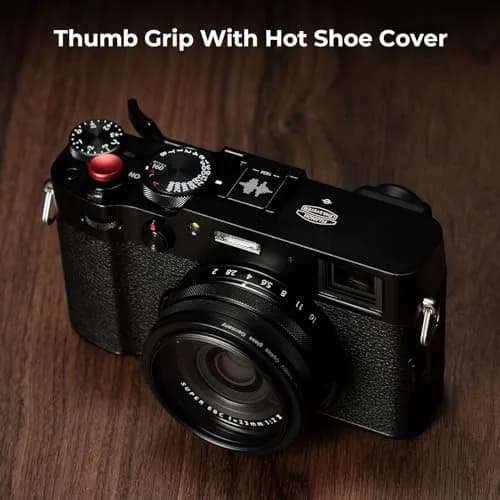 SmallRig Thumb Grip with Hot Shoe Cover for FUJIFILM X100VI / X100V (Black) 6.6cm (2.6in) | Enhances Grip & Protects Camera thumbnail 6