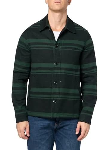Paul Smith Long Sleeve Shirt Jacket Bottle Green | Regular Fit Cotton thumbnail 1