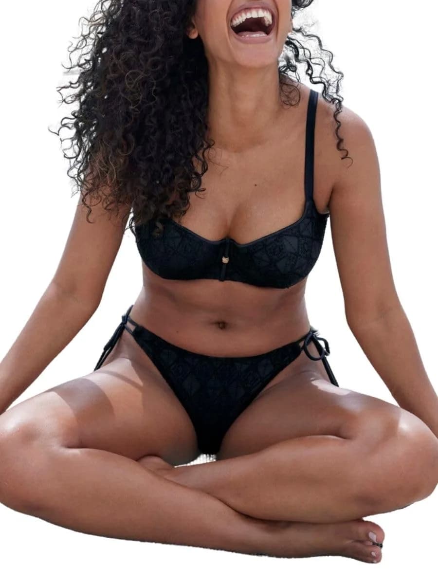 Freya Swim Nomad Nights Underwire Sweetheart Bikini Top | Supportive, Boho Crochet Overlay, UK Sizing (70-120c) thumbnail 6