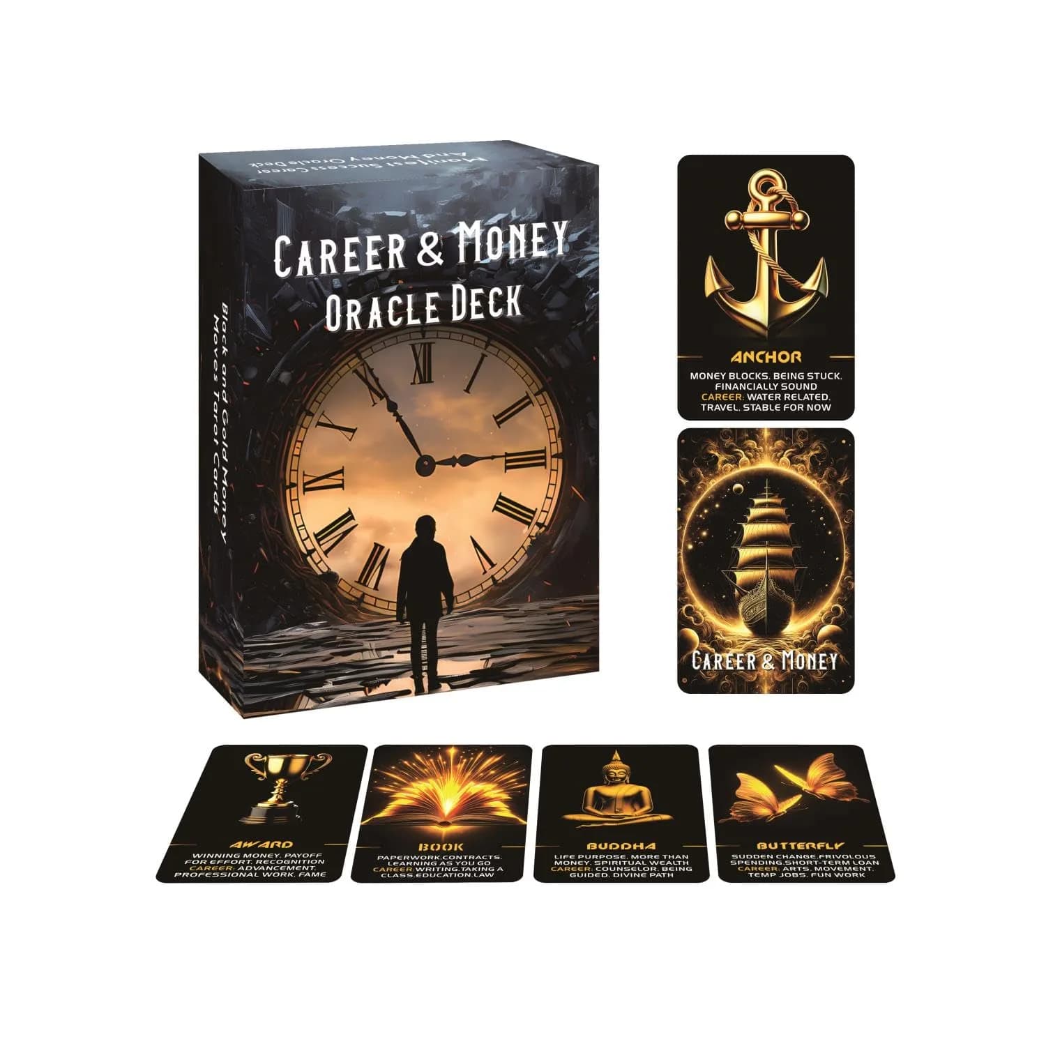 ZHQGYN Manifest Success Career and Money Oracle Deck 3.42" x 4.72" | Law of Attraction Guidance