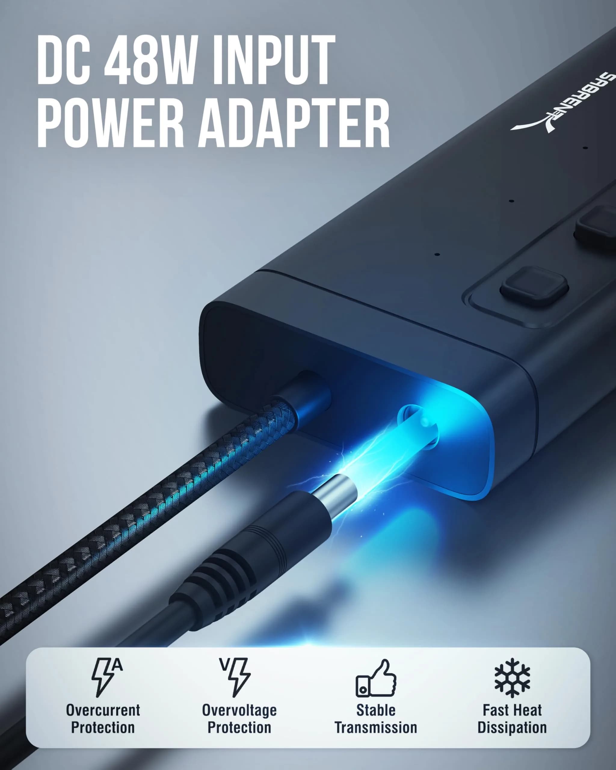 SABRENT 7-Port USB-C Hub, 48W Powered, 5Gbps, 3 USB-A + 4 USB-C (HB-3A4C) | Expands Connectivity for Mac, PC, Steam Deck, ROG Ally - view 8