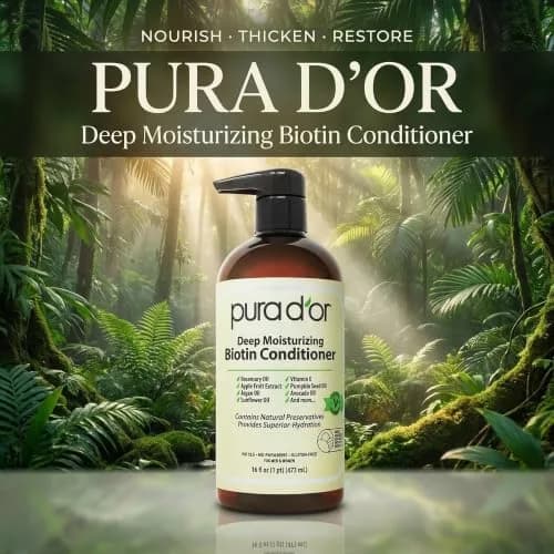 PURA D'OR Deep Moisturizing Biotin Hair Regrowth Conditioner 473ml (16 Fl Oz) | Thickens & Softens Dry, Frizzy Hair thumbnail 2