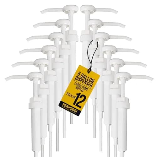 PERMINKS 5 Gallon Pump Dispenser (18.9 L / 12-Pack) | Dispenses Liquids from Buckets & Jugs thumbnail 1