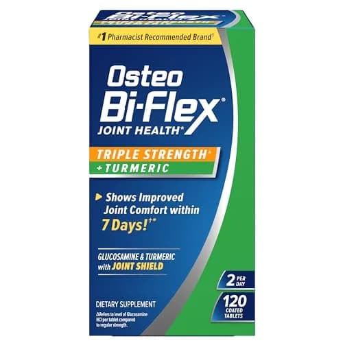 Osteo Bi-Flex Glucosamine Triple Strength Plus Turmeric Supplement, 120 Ct | Supports Joint Comfort & Mobility thumbnail 1