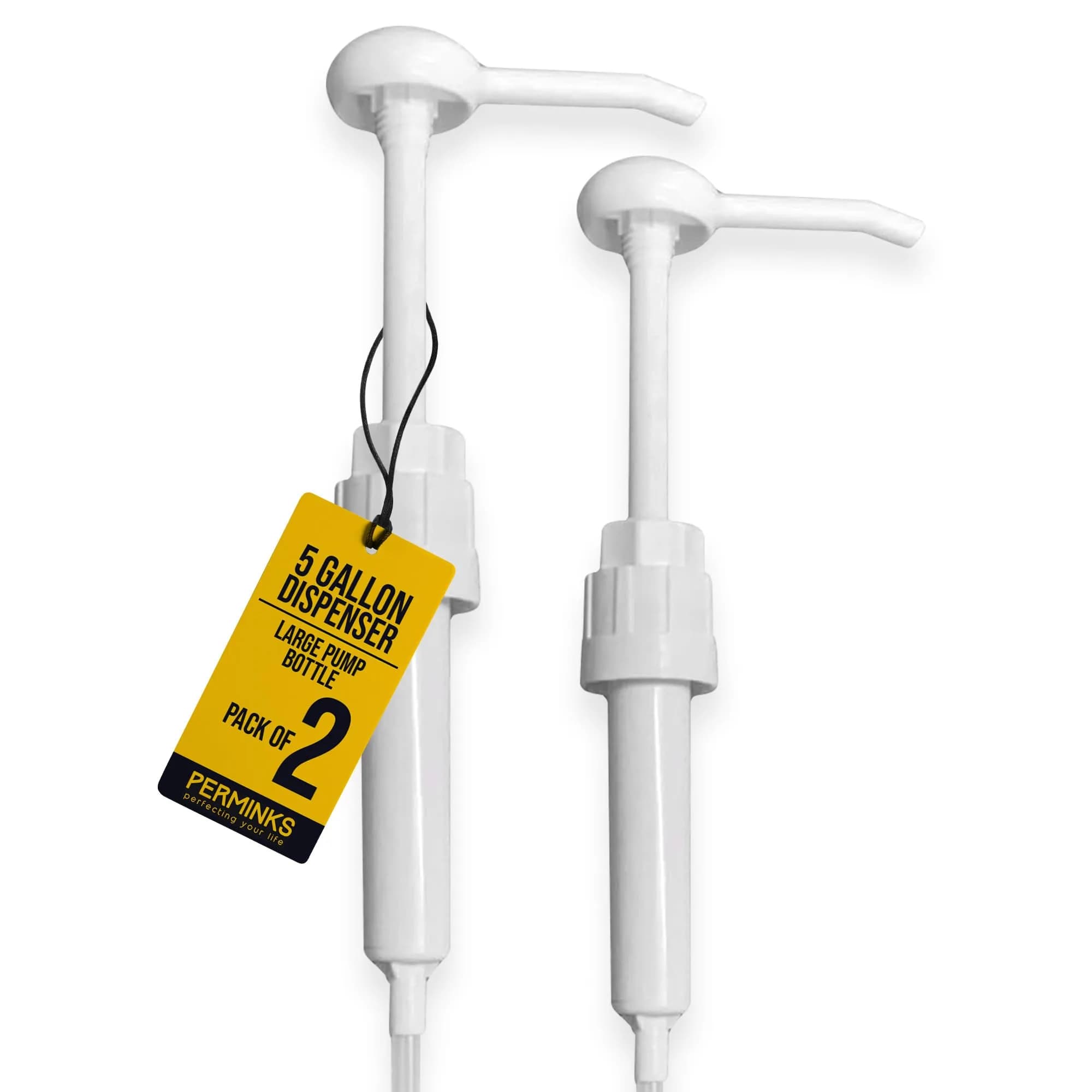 PERMINKS 5 Gallon Pump Dispenser (2-Pack) | Universal Fit for Buckets & Large Containers - main product image