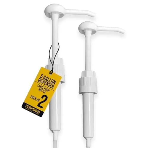 PERMINKS 5 Gallon Pump Dispenser (2-Pack) | Universal Fit for Buckets & Large Containers thumbnail 1