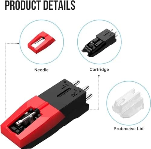 DIGITNOW Record Player Needle Replacement, 3 Pack | Universal Stylus for Vinyl LP & Phonograph thumbnail 3