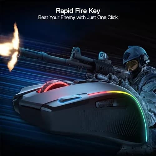 Redragon M612 PRO Wireless RGB Optical Gaming Mouse 8000 DPI 12 Programmable Buttons | 3-Mode Connectivity thumbnail 6