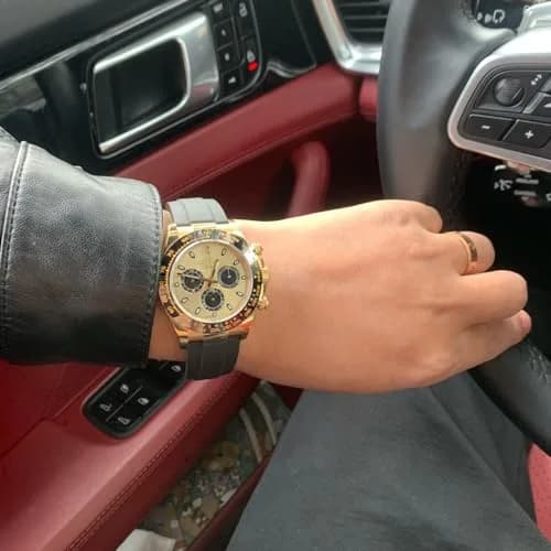 Feyert MilitaryGreen Rubber Watch Band 20mm (0.79in) | Compatible with Rolex Daytona Yachtmaster thumbnail 5