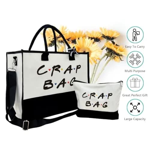 SUSZDOU Crap Bag - Gifts for Women - Initial Jute Tote & Makeup Bag 17x12.6x7.9in | Reusable Grocery Tote & Gift thumbnail 6