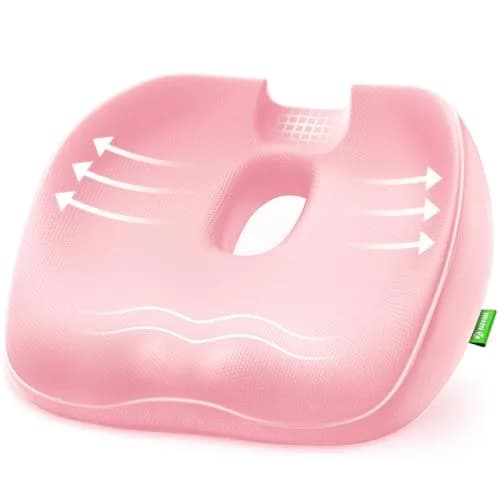 AUVON Donut Seat Cushion for Tailbone Pain Relief, Orthopedic Memory Foam Coccyx Pillow 42cm x 41cm (17.2''L x 16.2''W) thumbnail 1