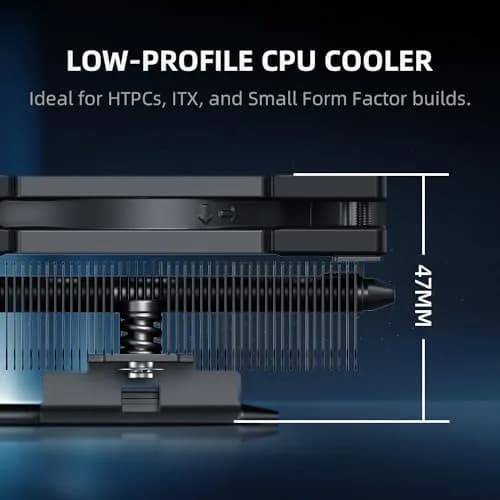 ID-COOLING IS-40-XT Black 47mm Low Profile CPU Cooler | 4 Heatpipes, Support Intel & AMD Sockets thumbnail 3