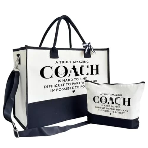 SUSZDOU Canvas Tote Bag for Women with Zipper Closure | Large Capacity, Waterproof, Reusable, Gift-Ready (17x12.6x7.9 inch) thumbnail 1