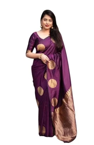 Avantika Fashion Women's Kanjivaram Silk Saree 5.3m | Jacquard & Zari Work, One Size thumbnail 1
