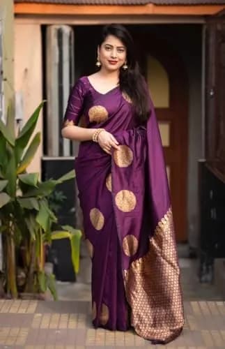 Avantika Fashion Women's Kanjivaram Silk Saree 5.3m | Jacquard & Zari Work, One Size thumbnail 4