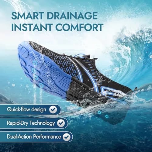 ATHMILE Water Shoes for Women Men Beach Swim Pool Quick Dry | Anti-slip Toe Cap thumbnail 3