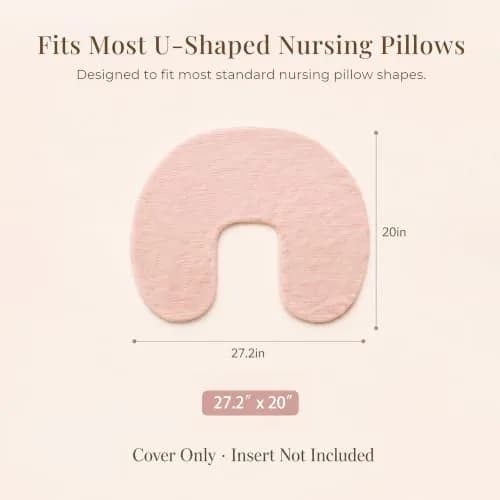 Konssy 2-Pack Muslin Nursing Pillow Covers, Floral Soft Slipcover for Baby | 25" x 18" | 100% Cotton, Zipper thumbnail 4