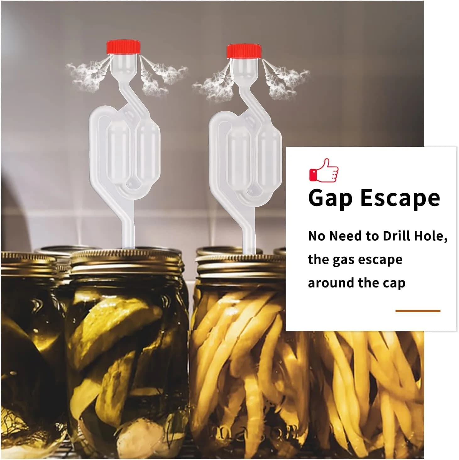 Zazolyne S-Shape Airlock with #6 Stopper & Grommets (5 Sets) | Bubble Fermentation Lock for Brewing Wine Making - view 4