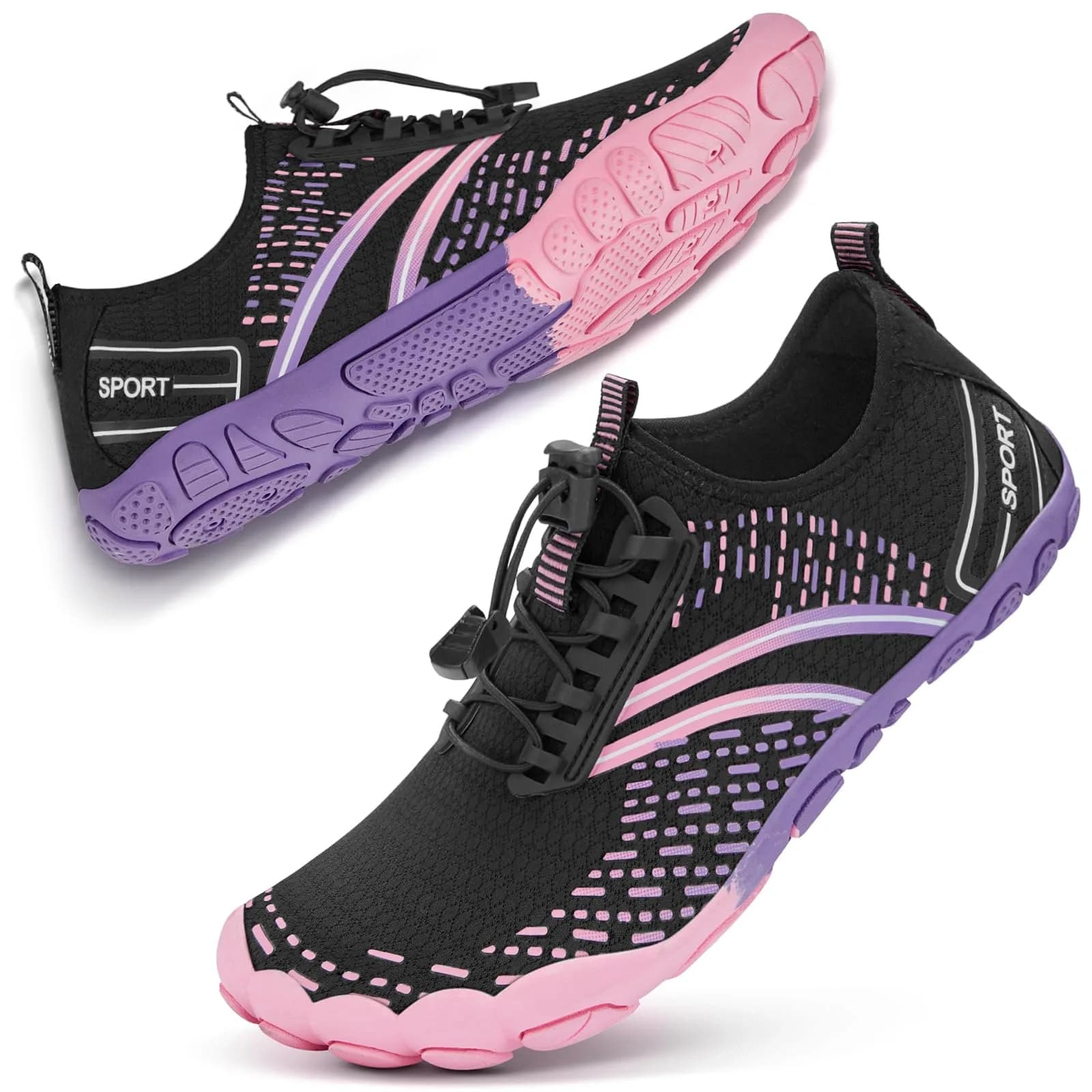 ATHMILE Barefoot Water Shoes for Women & Men | 6 Women/4.5 Men (US) Pink thumbnail 1