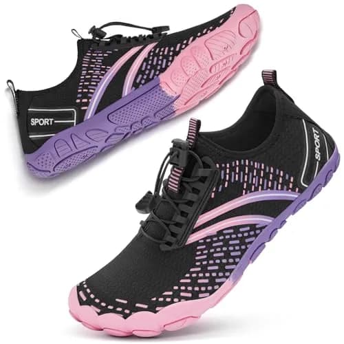 ATHMILE Barefoot Water Shoes for Women & Men | 6 Women/4.5 Men (US) Pink thumbnail 1