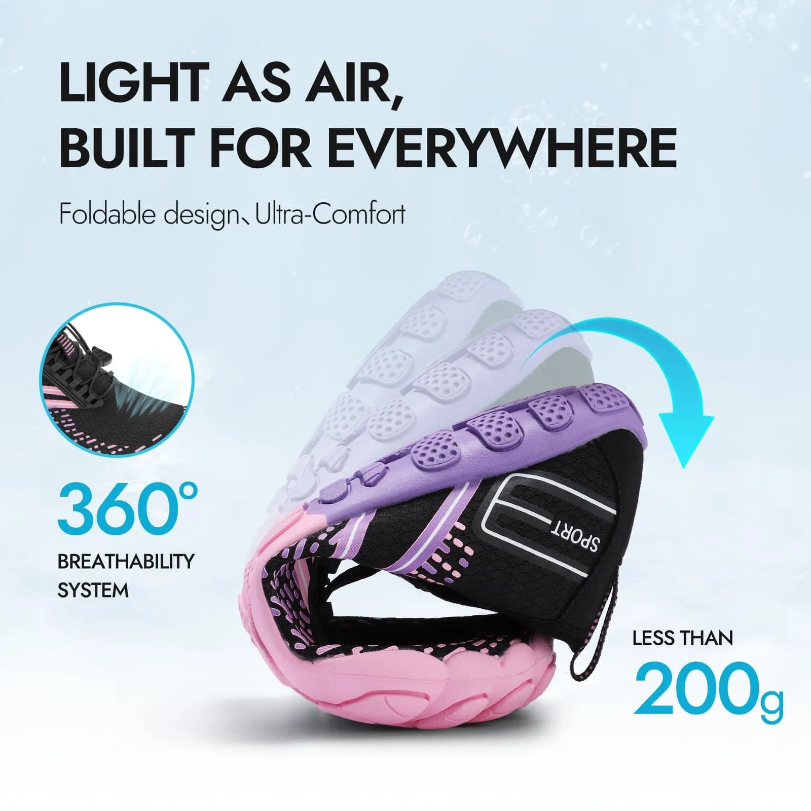 ATHMILE Barefoot Water Shoes for Women & Men | 6 Women/4.5 Men (US) Pink thumbnail 5