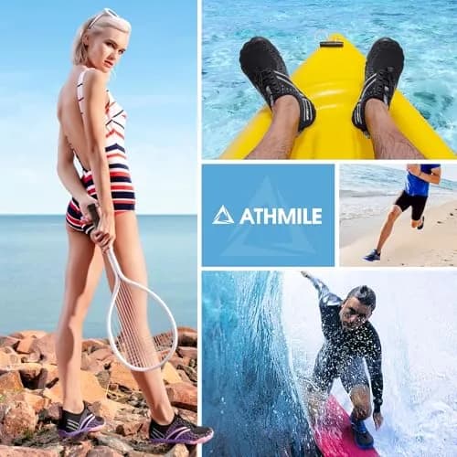 ATHMILE Barefoot Water Shoes for Women & Men | 6 Women/4.5 Men (US) Pink thumbnail 7