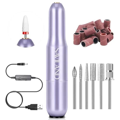 SAVILAND Portable Electric Nail Drill Kit 20000 RPM Purple | Lightweight Aluminum Alloy thumbnail 1
